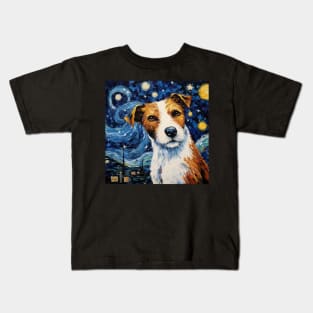 Parson Russell terrier Starry Night Kids T-Shirt